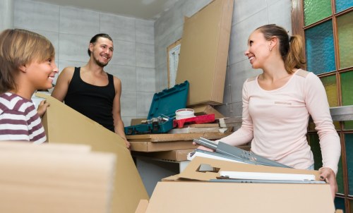Removal van loaded for a small Hammersmith flat move