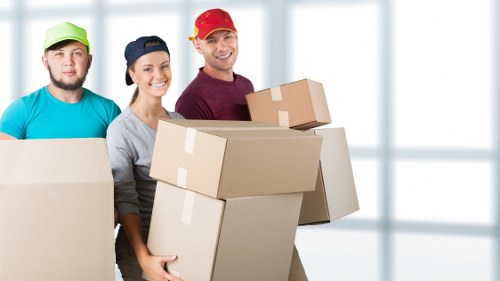 Packed boxes ready for home removals in Hammersmith