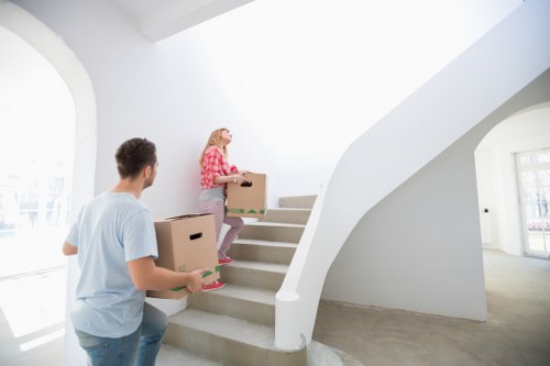Boxes and furniture stored safely in a Hammersmith storage unit