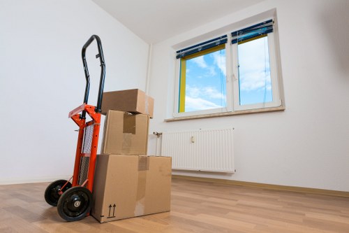 Office items being prepared for a Hammersmith move