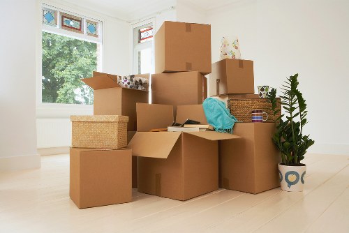 Protective packing materials used for fragile items during a Hammersmith flat move