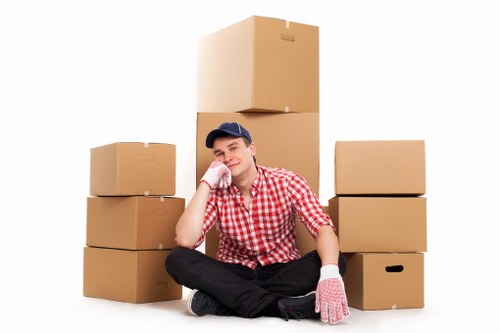 Removal team assisting with student relocation in Hammersmith